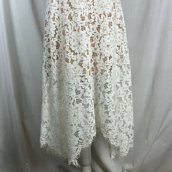Lulus Off White Lace Dress with V Neckline - Picture 3 of 11